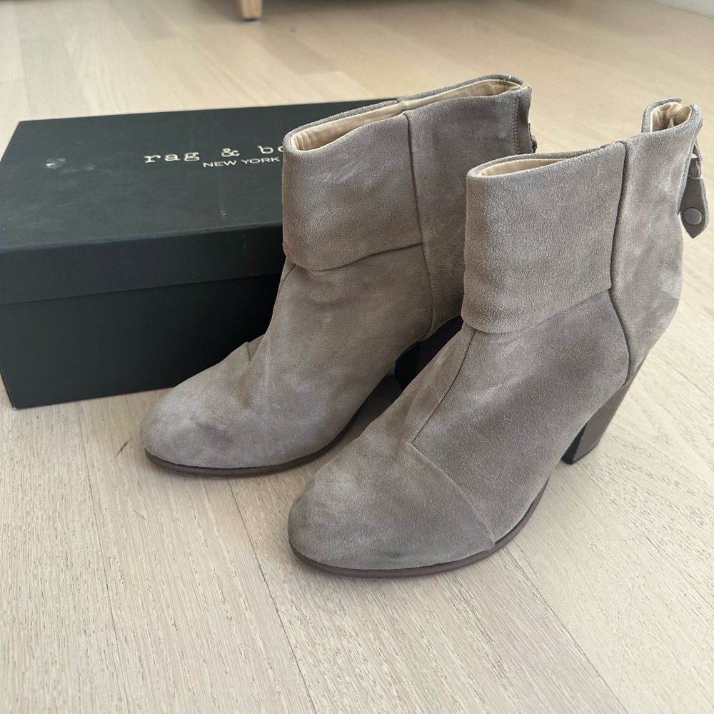 Rag & Bone Newbury Grey Suede Booties